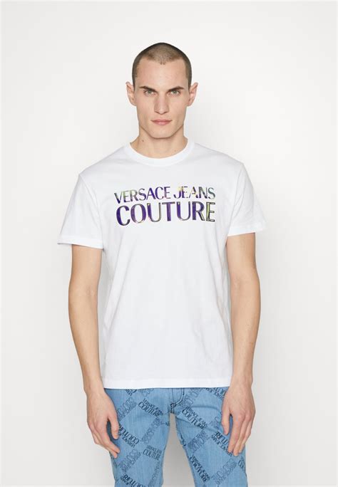 versace jean couture t shirt|Versace Jeans Couture white shirt.